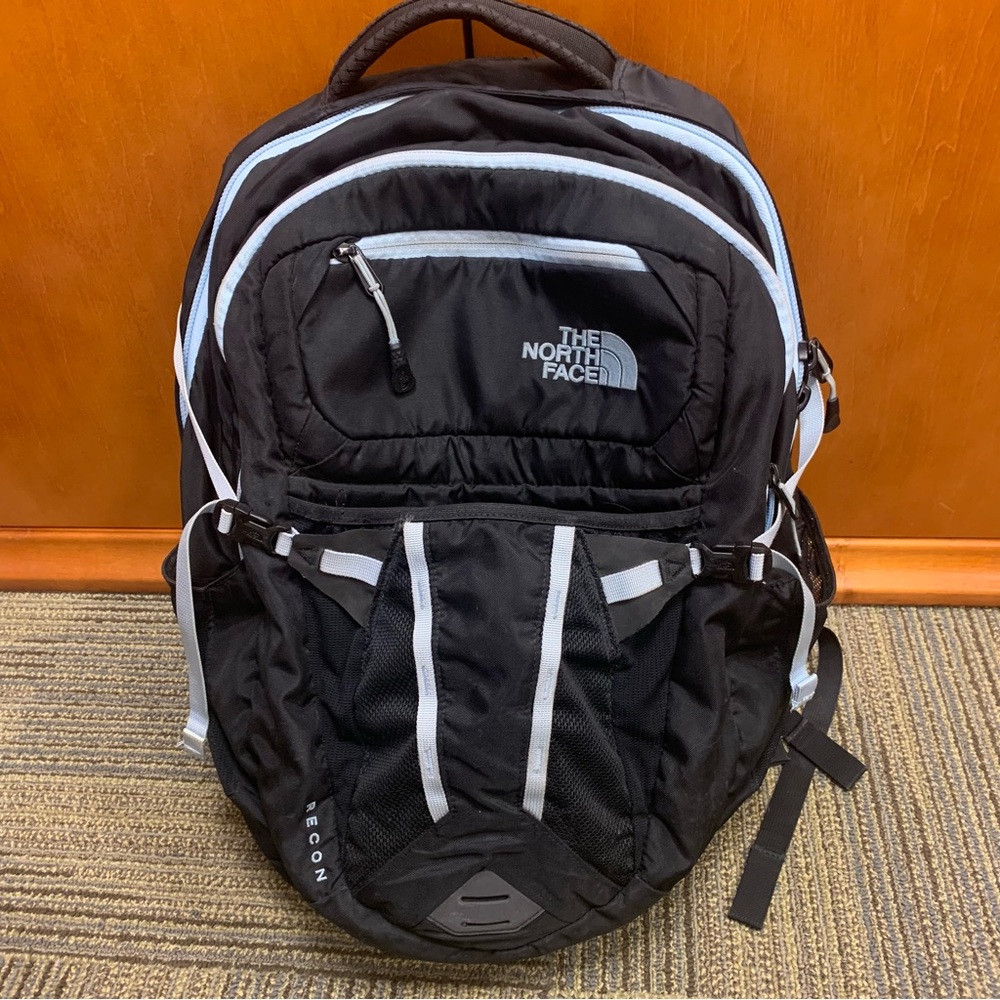 The North Face Recon backpack - black and sky blue